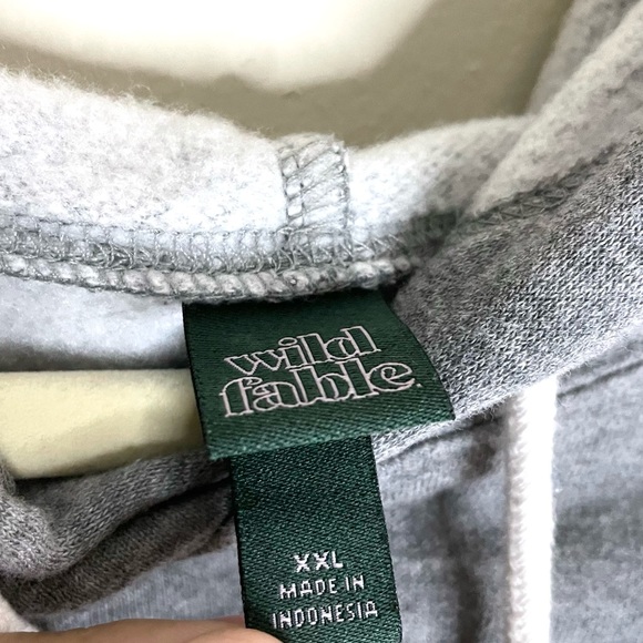 Wild Fable Crop Pullover Hoodie Drawstring - Picture 3 of 5